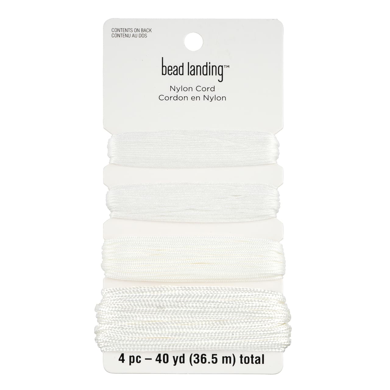White Nylon Cord Assortment by Bead Landing&#x2122;